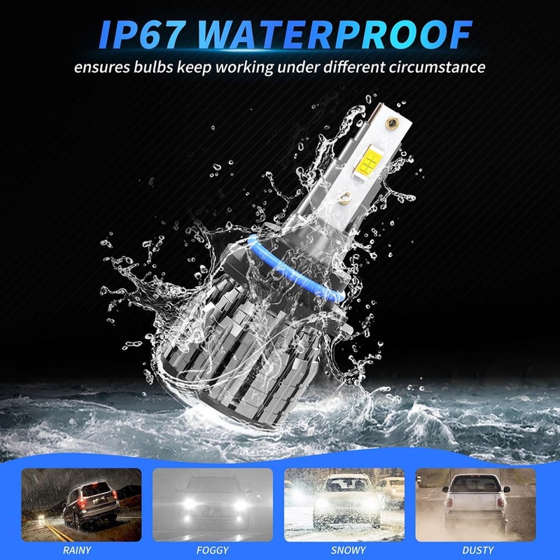 ROADLIT Lights Bulbs for 1999 2000 2001 2002 2003 2004 2005 2006 Chevy Silverado 1500 2500 3500 Light Bulbs,9005 High Beam 9006 Low Beam or Fog Light Bulb, Plug with Play - 4 Pack - Image 4